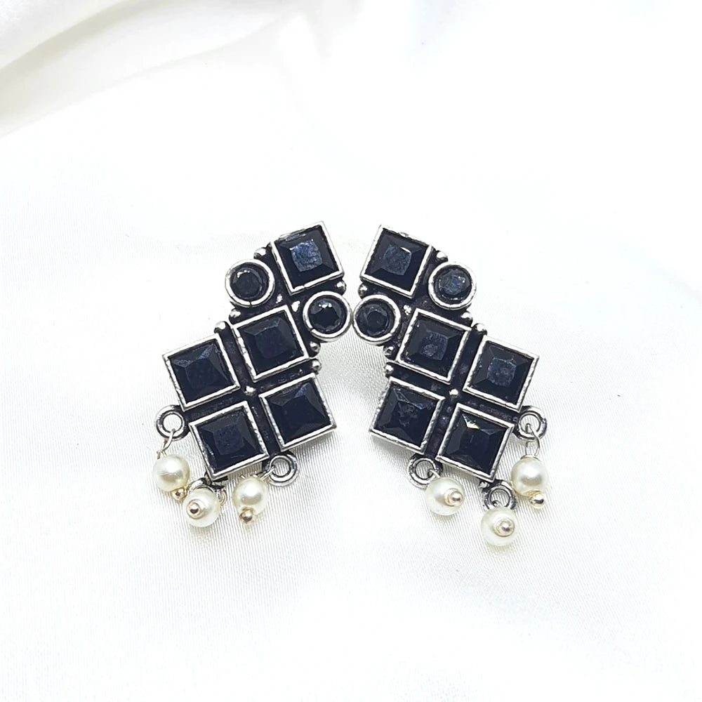 Nihira Silver plated earrings