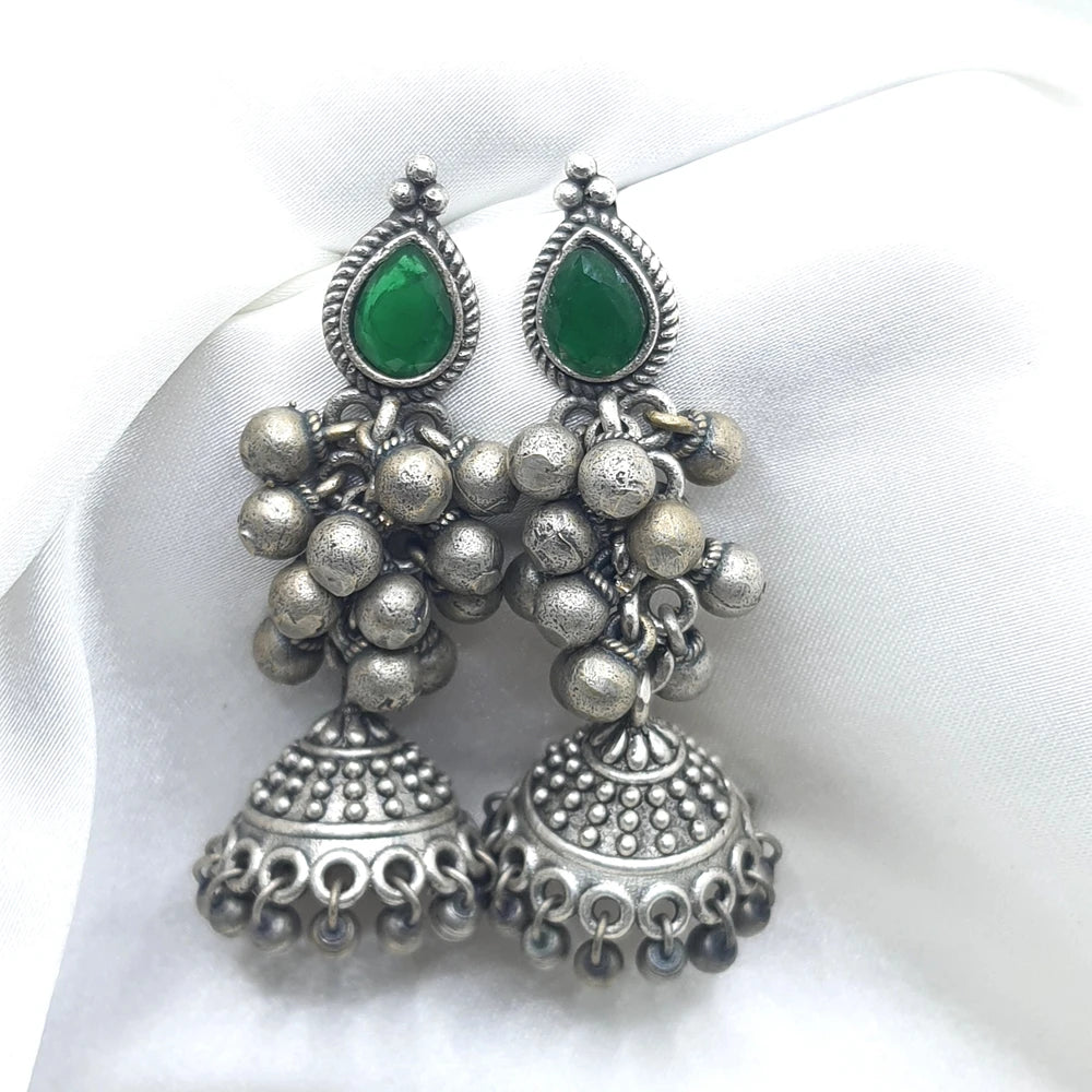 Ruth German Silver Jhumka