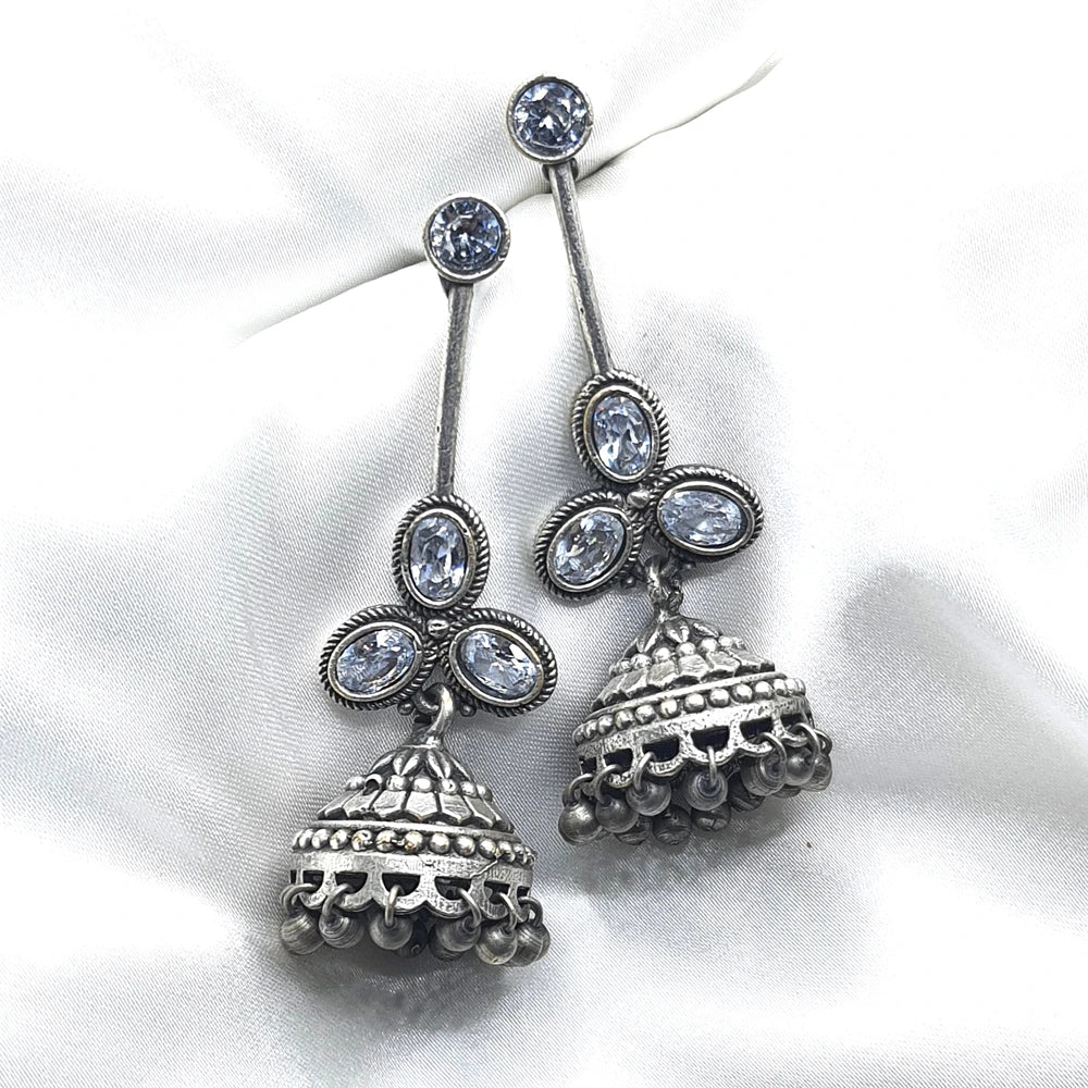 Asmaira Silver Plated Jhumka