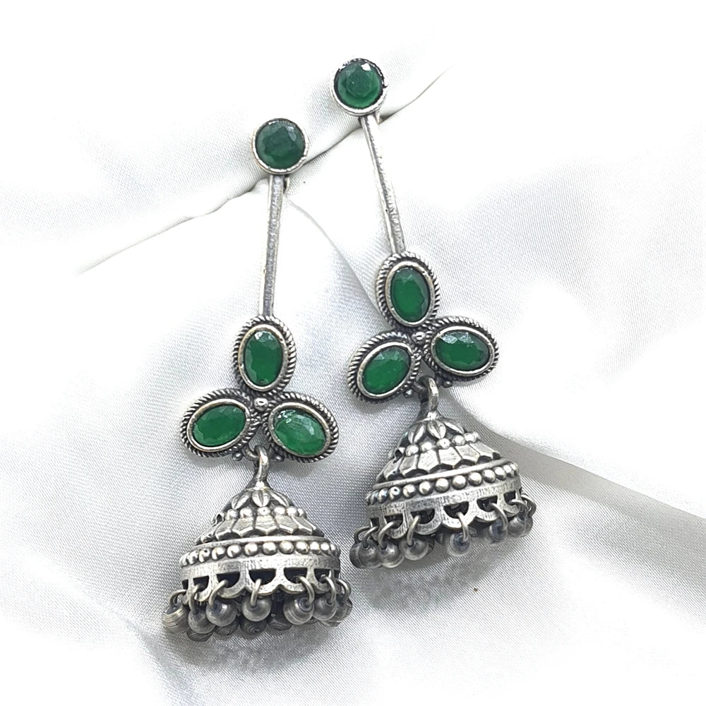 Asmaira Silver Plated Jhumka