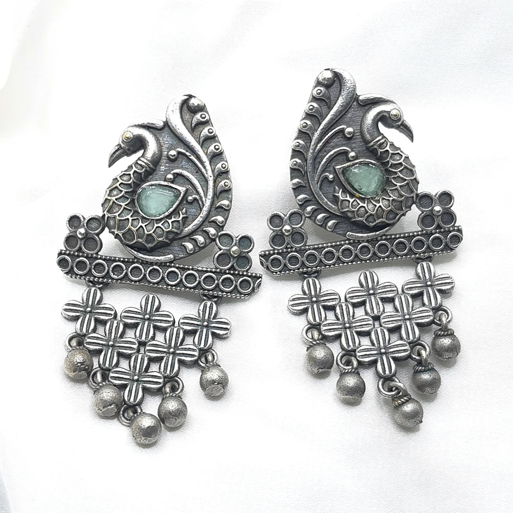 Aakruti German Silver Earrings