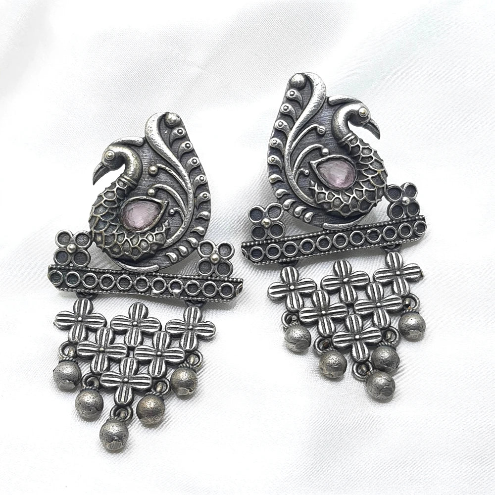 Aakruti German Silver Earrings