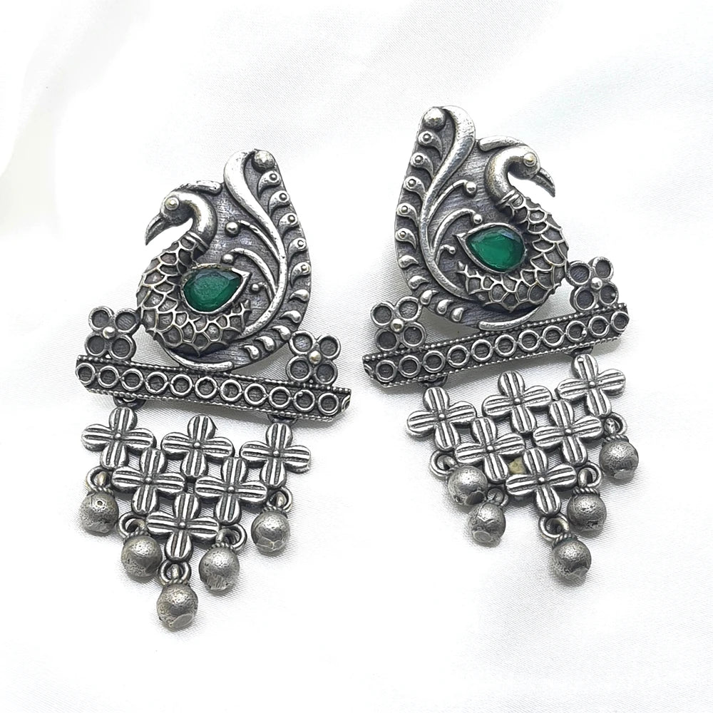 Aakruti German Silver Earrings