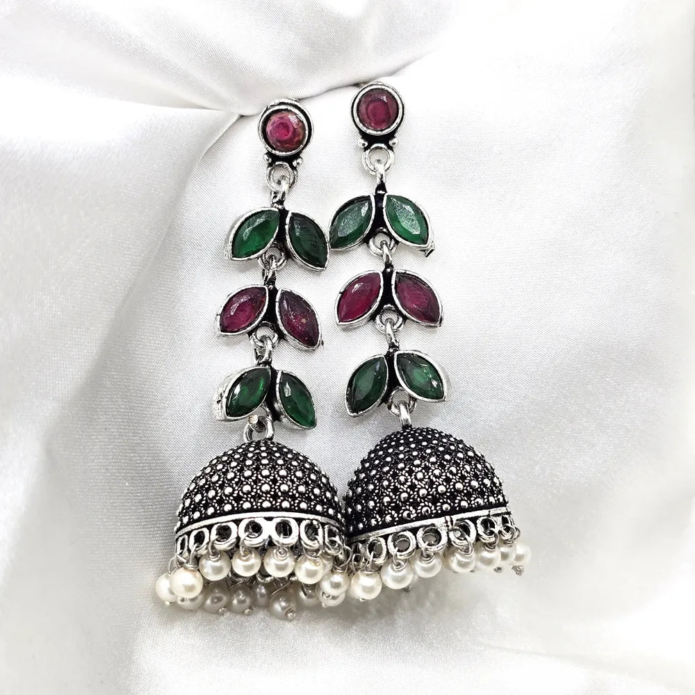 Inaaya Silver Plated Jhumka