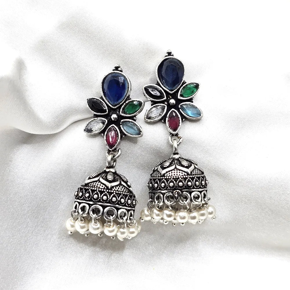 Jeia Silver Plated Jhumka