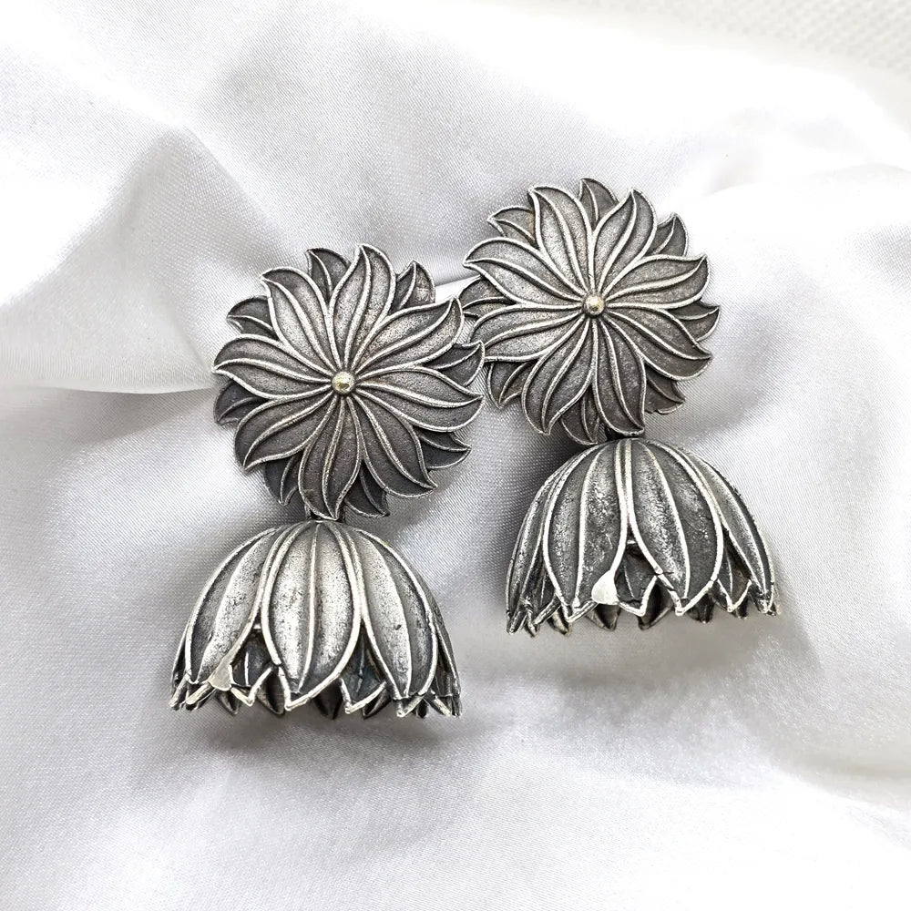 Tanni Silver plated brass earrings