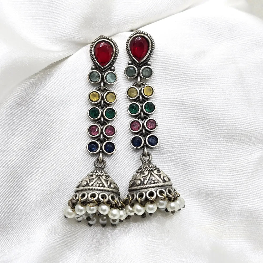 Jayani Silver Plated Jhumka