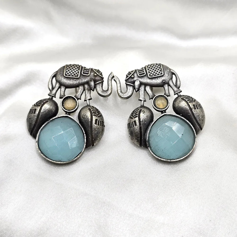 Nakula German Silver Earrings