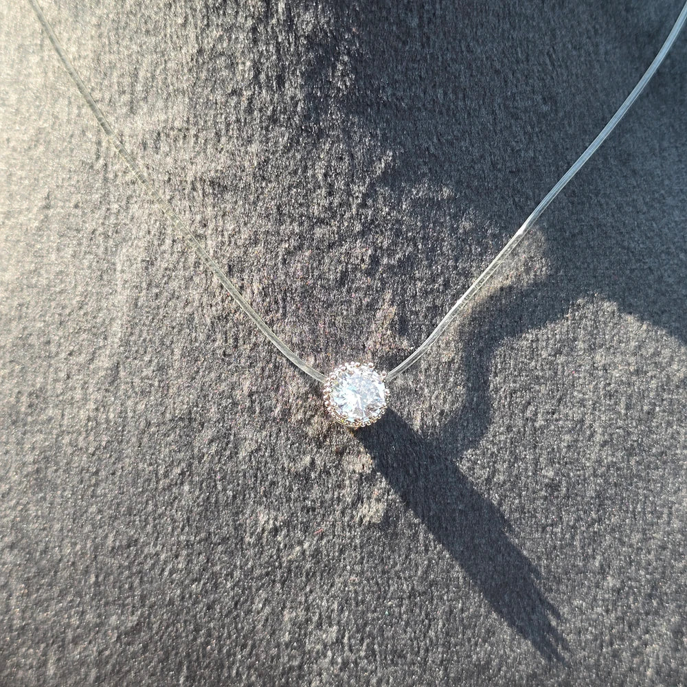 Crown Solidtare Pendant Invisible Chain