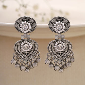 Vihangini  German silver Plated earring