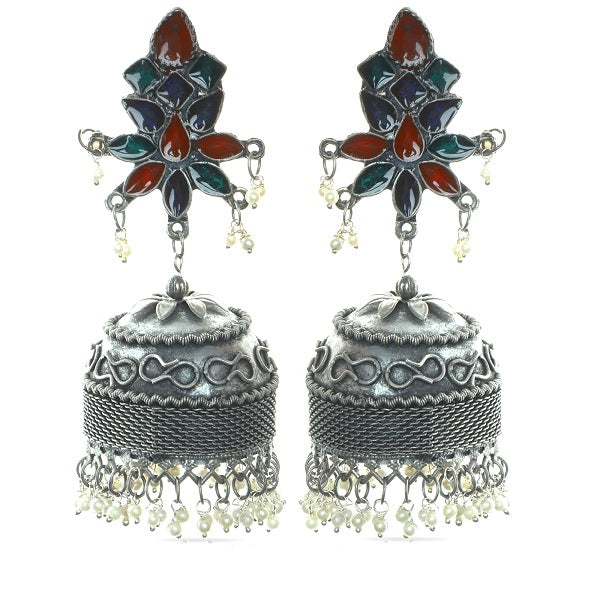 Saanvi silver earrings
