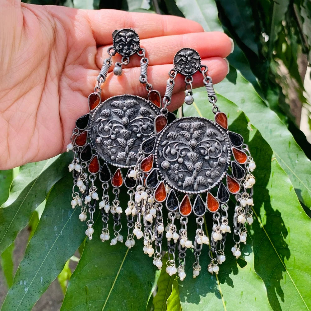 Devasena oxidised  Earrings