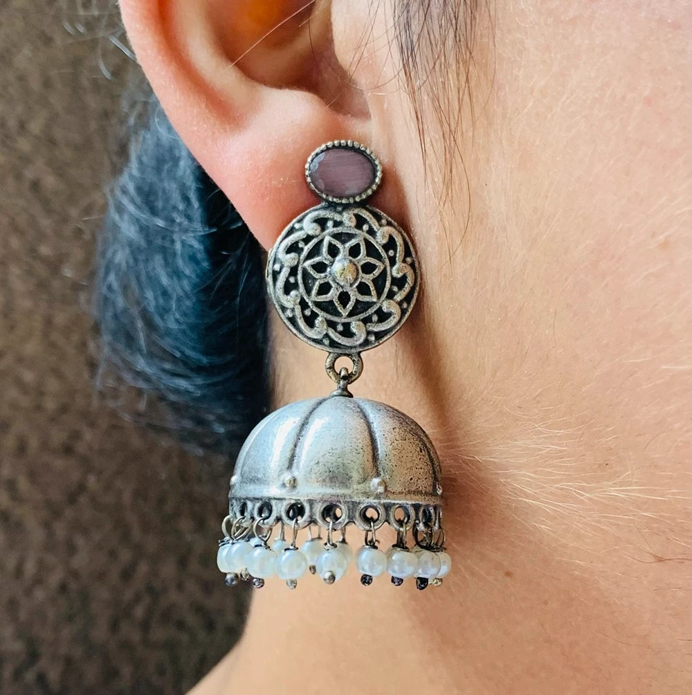 Krupa silver plated earrings