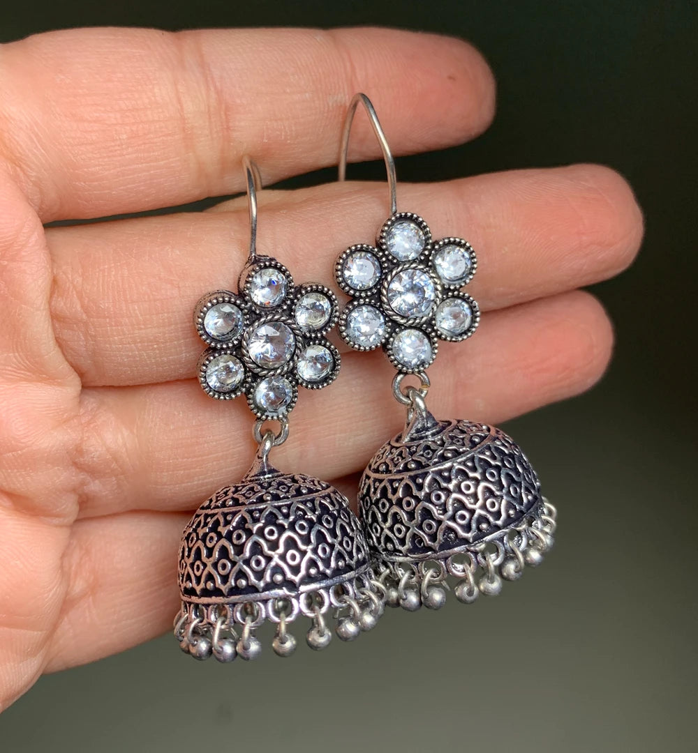 Inayat German silver Jhumka