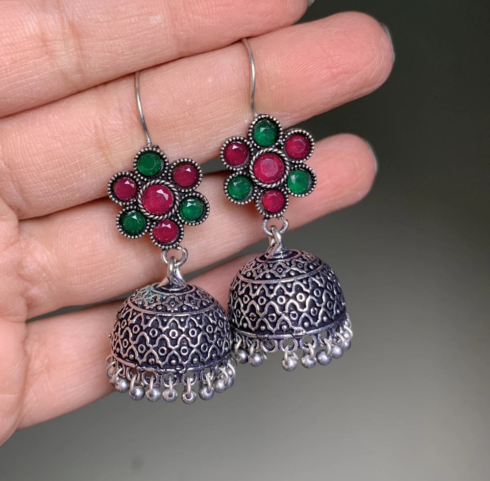 Inayat German silver Jhumka