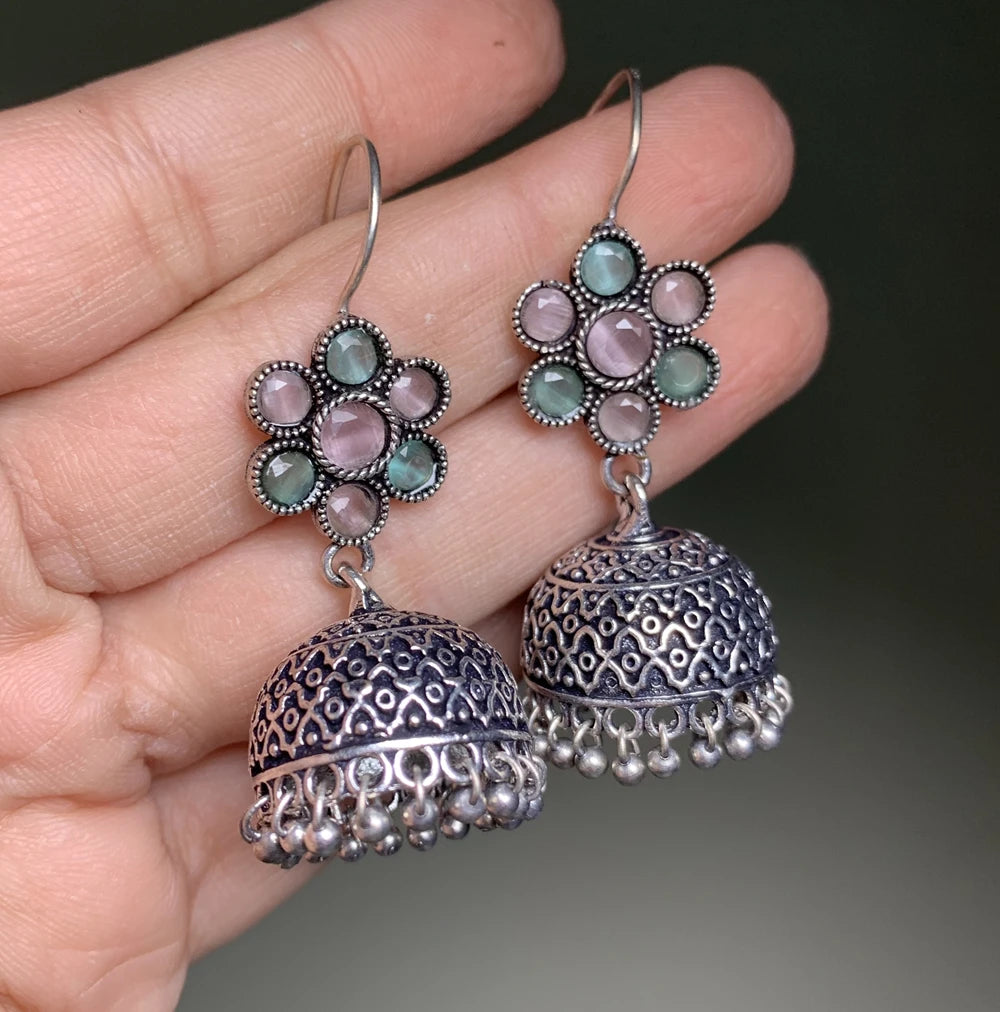 Inayat German silver Jhumka