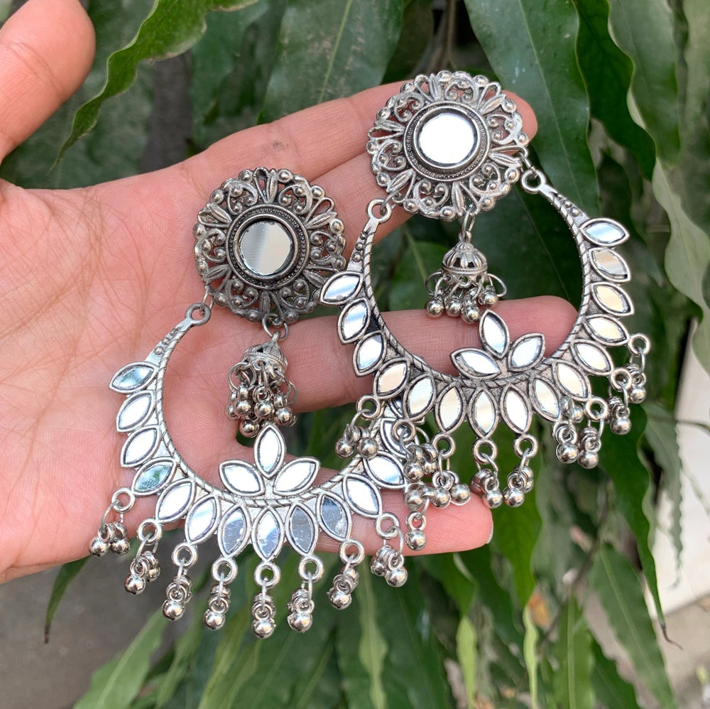 Aadriti silver plated earrings