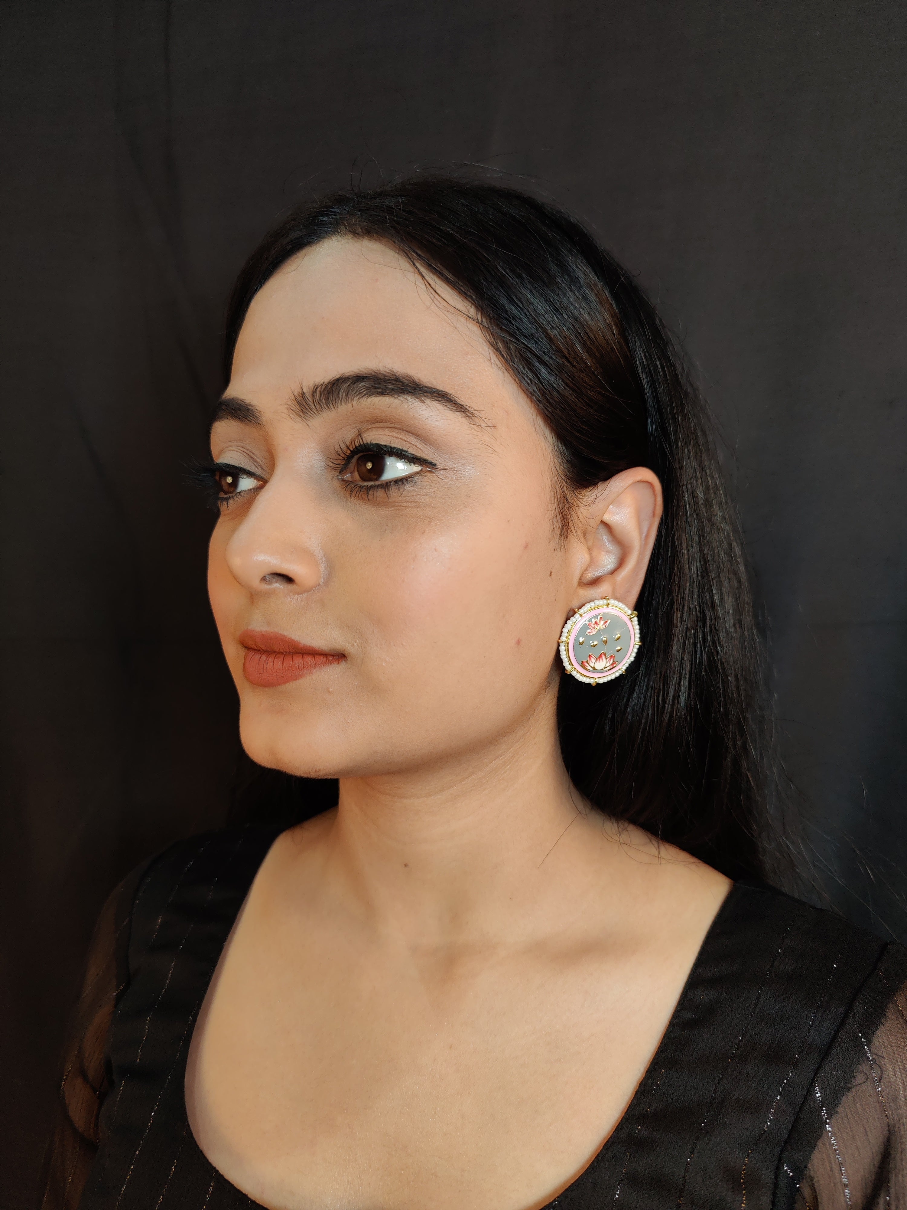 Saanjh Hand painted earrings
