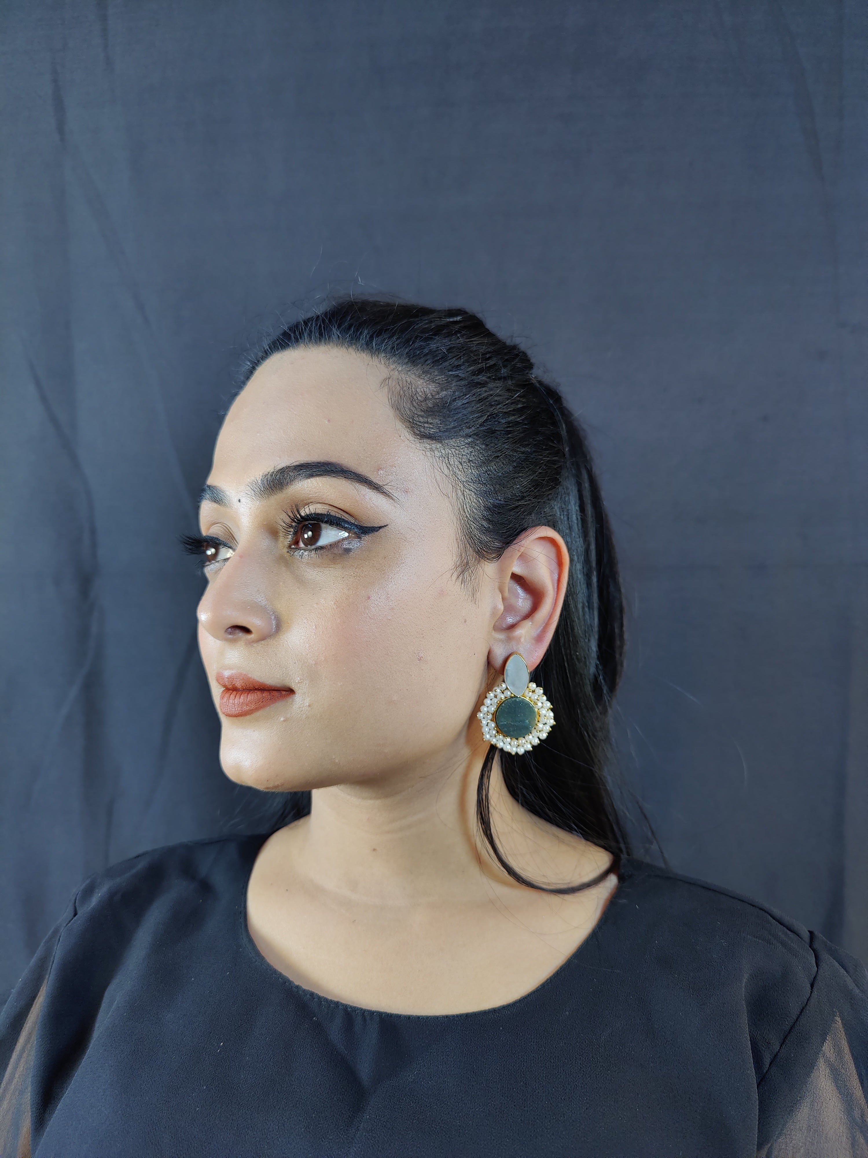 Sunehri gold earrings