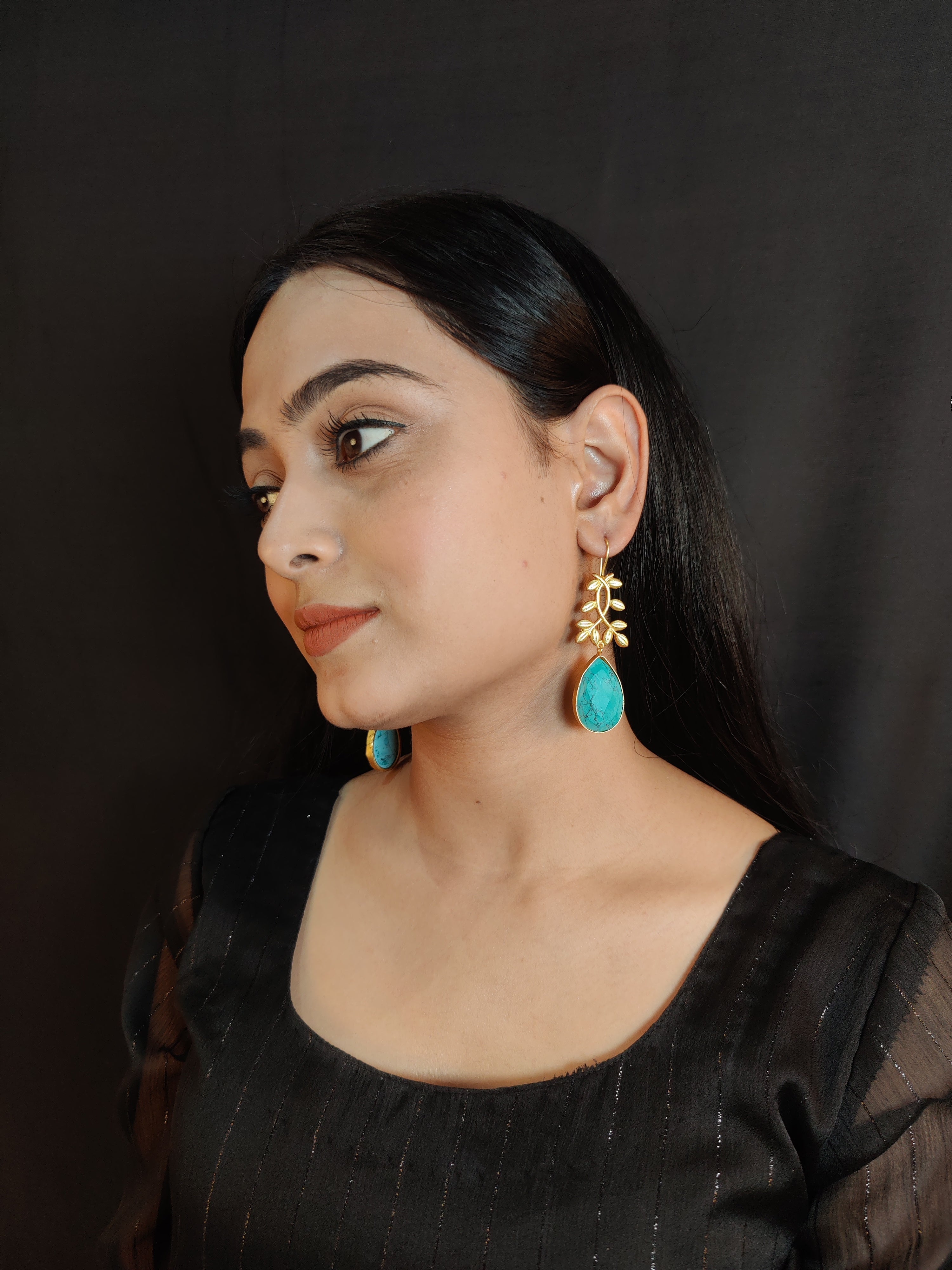 Surbani gold earrings