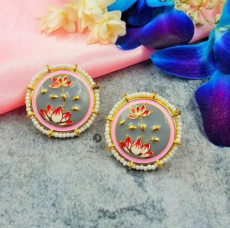 Saanjh Hand painted earrings